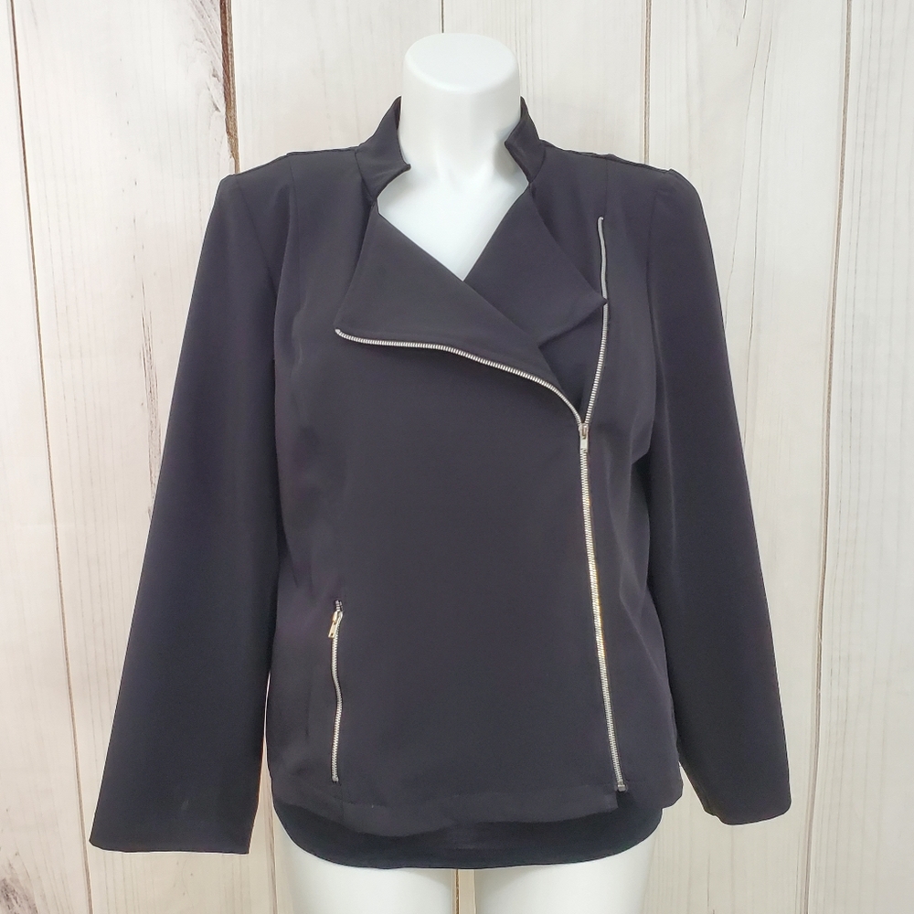 Torrid Black Moto Jacket Bomber Biker Zippered 2XL